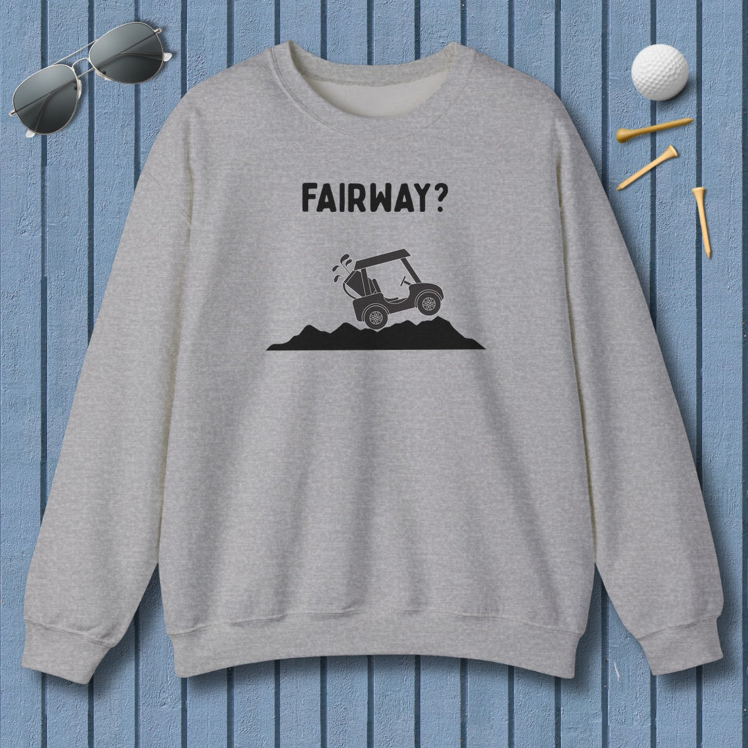 Fairway? - Adult Golf Sweatshirt in Sport Grey