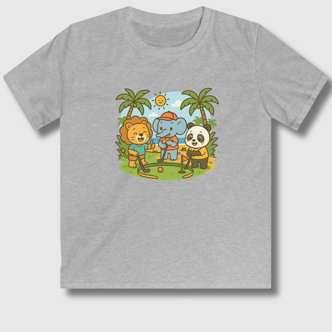 It's a zoo out here - Youth Golf T-Shirt in Sport Grey