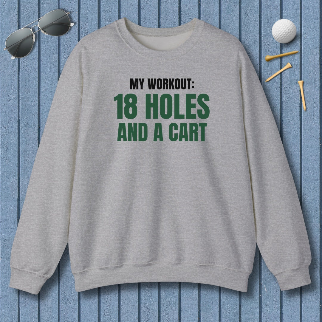 My Workout: 18 Holes - Adult Golf Sweatshirt in Sport Grey