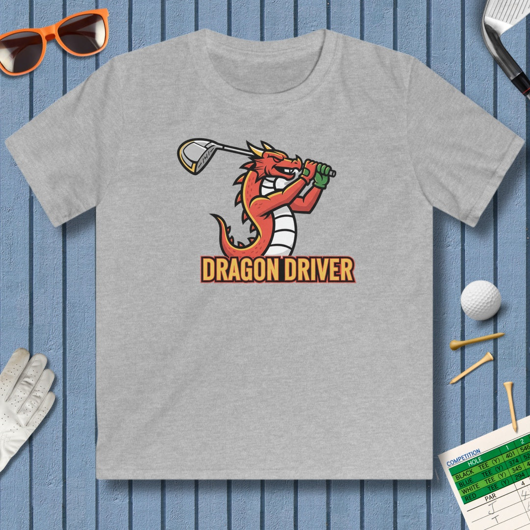 Dragon Driver - Youth Golf T-Shirt in Sport Grey