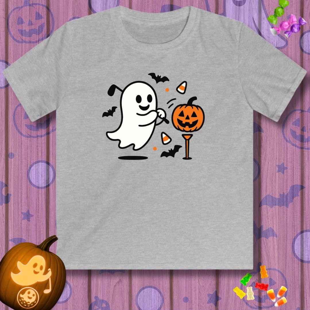 Ghost Tee Off - Youth Halloween Golf T-Shirt