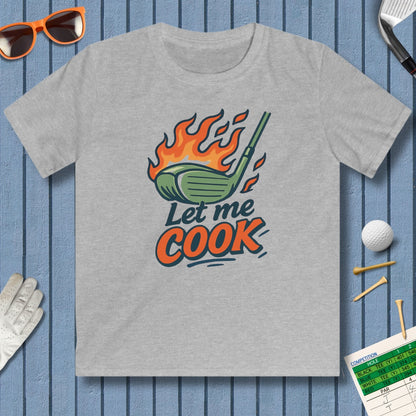Let Me Cook - Youth Golf T-Shirt in Sport Grey