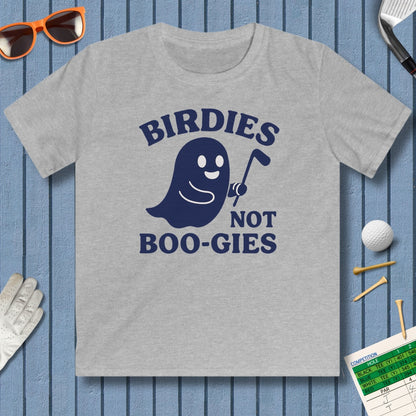Birdies not BOO-GIES - Youth Golf T-Shirt in Sport Grey