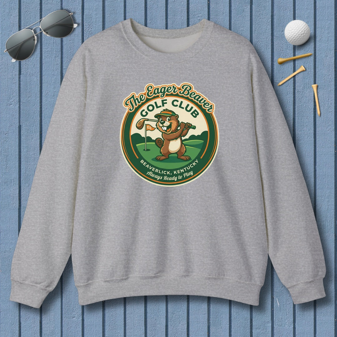 THE EAGER BEAVER GOLF CLUB - Adult Golf Sweatshirt in Sport Grey