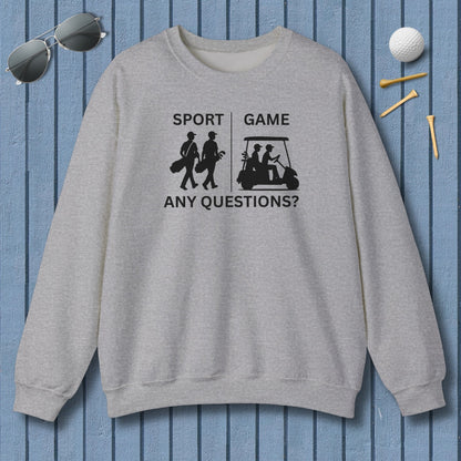 SPORT vs. GAME (Male) - Adult Golf Sweatshirt in Sport Grey
