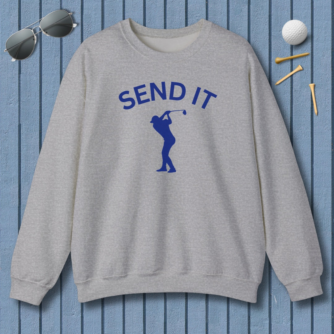 SEND IT (Male) - Adult Golf Sweatshirt in Sport Grey