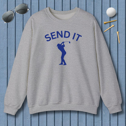 SEND IT (Male) - Adult Golf Sweatshirt in Sport Grey