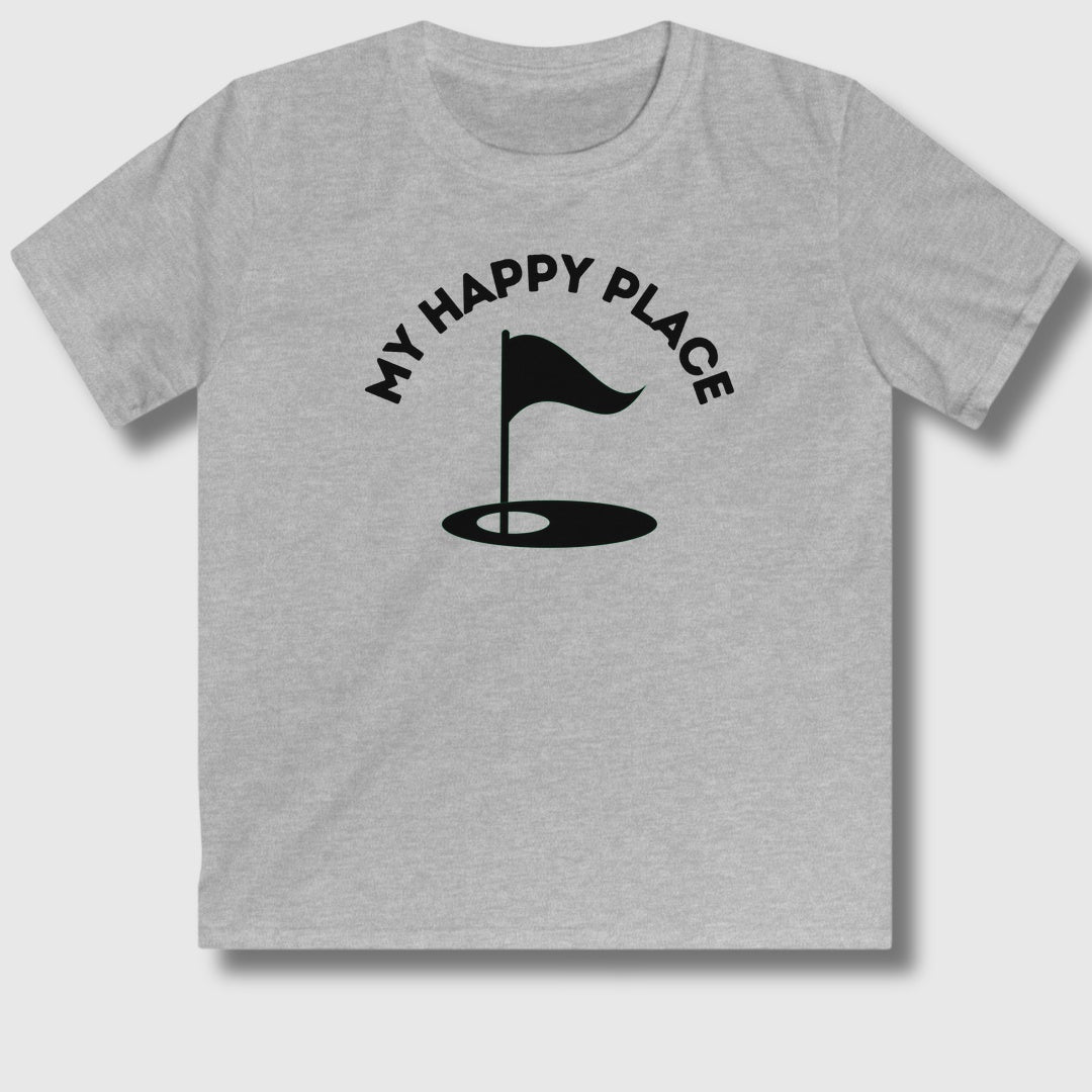 My Happy Place - Youth Golf T-Shirt in Sport Grey