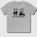 SPORT vs. GAME (Male) - Youth Golf T-Shirt in Sport Grey