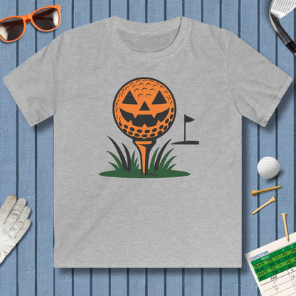 Tee Time Terror - Youth Golf T-Shirt in Sport Grey