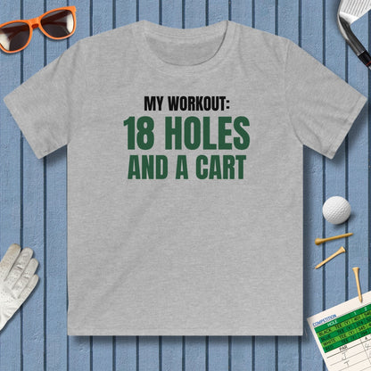 My Workout: 18 Holes - Youth Golf T-Shirt in Sport Grey