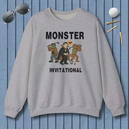Monster Invitational - Adult Golf Sweatshirt in Sport Grey