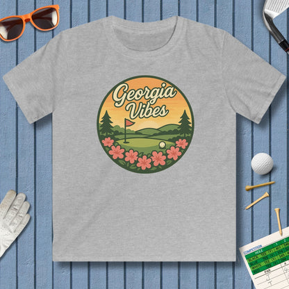 Golf Vibes - Georgia Azalea Edition - Youth Golf T-Shirt in Sport Grey