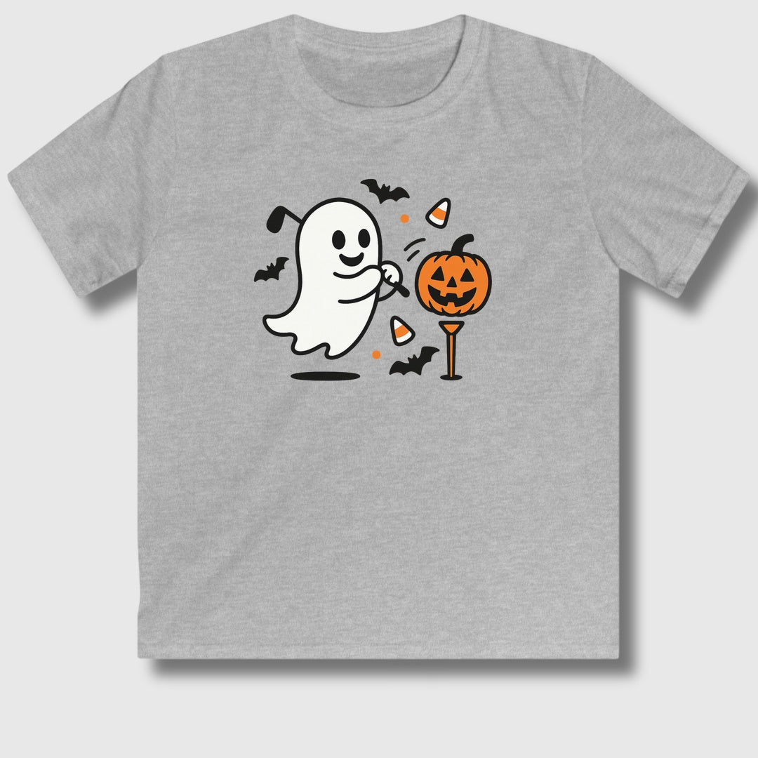 Ghost Tee Off - Youth Golf T-Shirt in Sport Grey