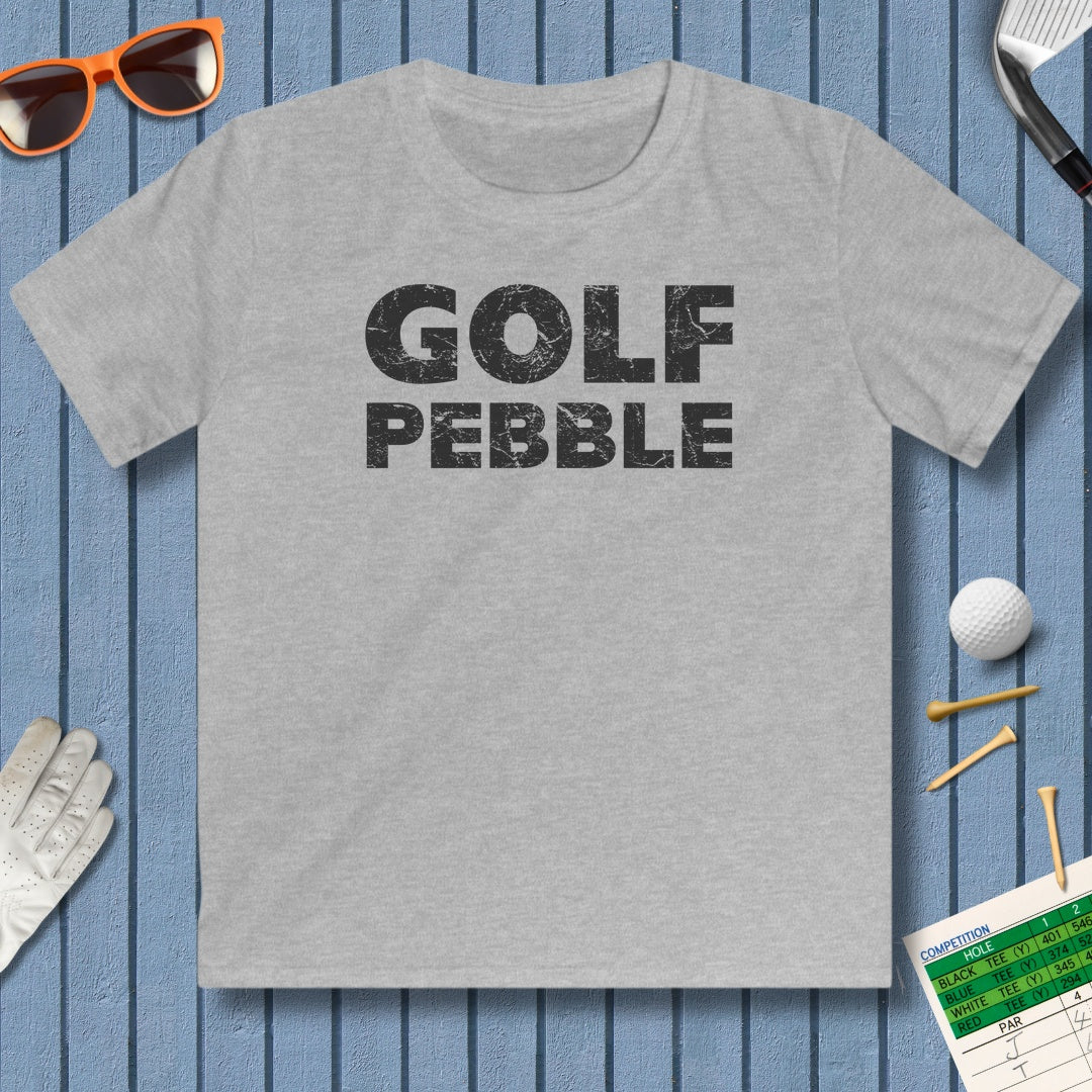 Golf Pebble - Youth Golf T-Shirt in Sport Grey
