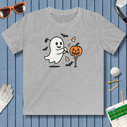 Ghost Tee Off - Youth Golf T-Shirt in Sport Grey