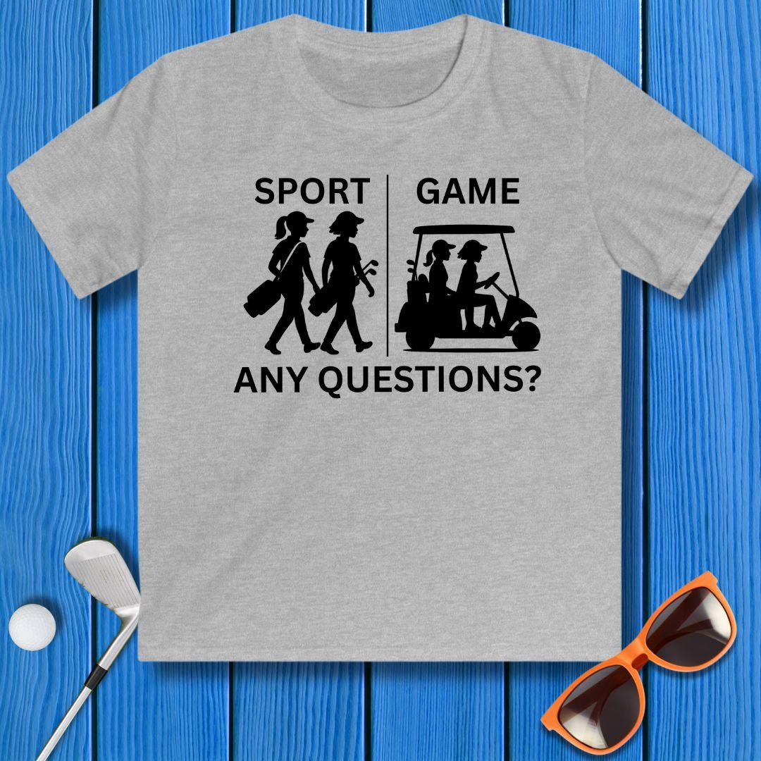 SPORT vs. GAME - Girl - Youth in Sport Grey, great for casual wear. Find more fun golf focused products at oneforetheages.com