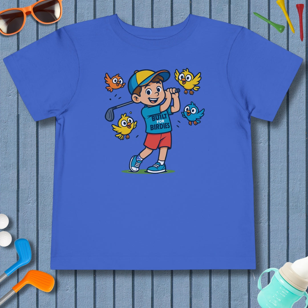 Built for Birdies - Toddler Golf T-Shirt in True Royal