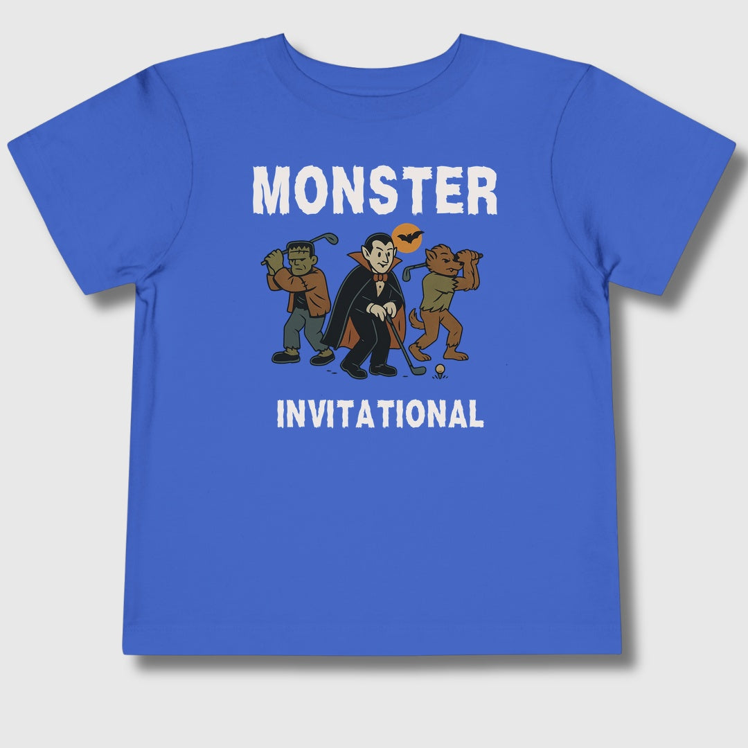 Monster Invitational - Toddler Golf T-Shirt in True Royal