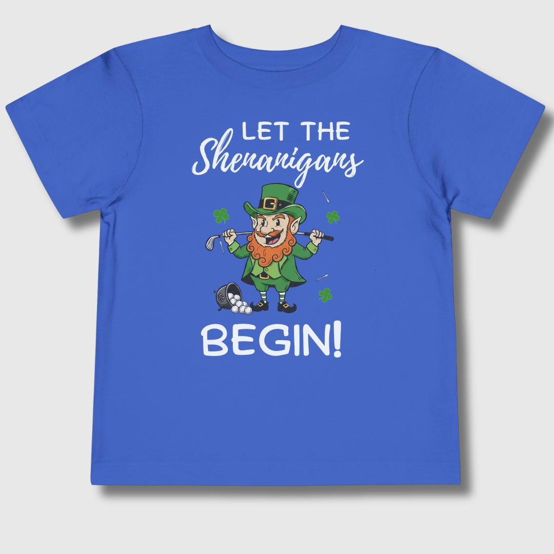 Let The Shenanigans Begin - Toddler Golf T-Shirt in True Royal