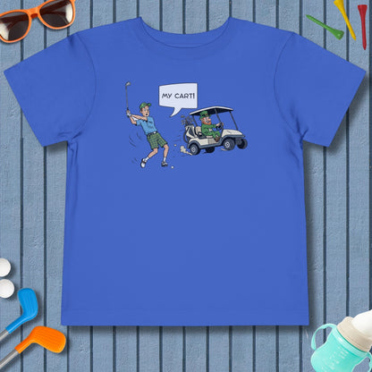 My Cart! - Toddler Golf T-Shirt in True Royal