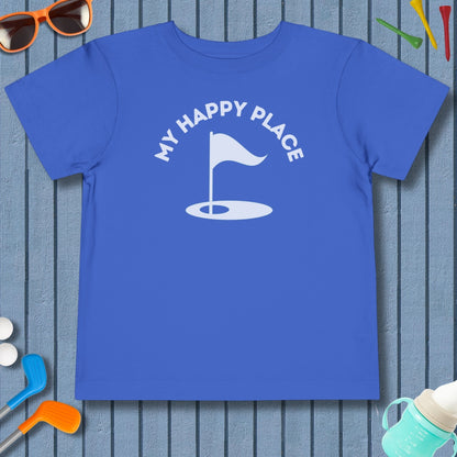 My Happy Place - Toddler Golf T-Shirt in True Royal