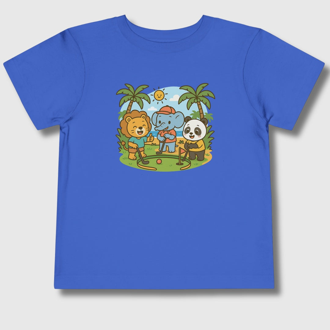 It's a zoo out here - Toddler Golf T-Shirt in True Royal