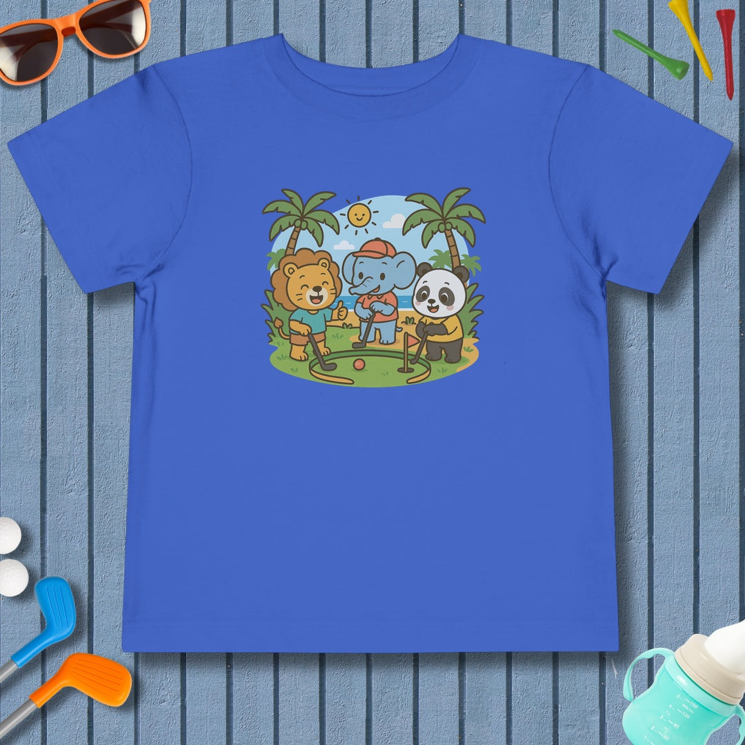 It's a zoo out here - Toddler Golf T-Shirt in True Royal