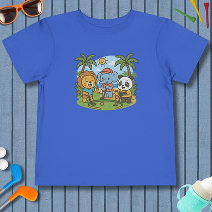 It's a zoo out here - Toddler Golf T-Shirt in True Royal