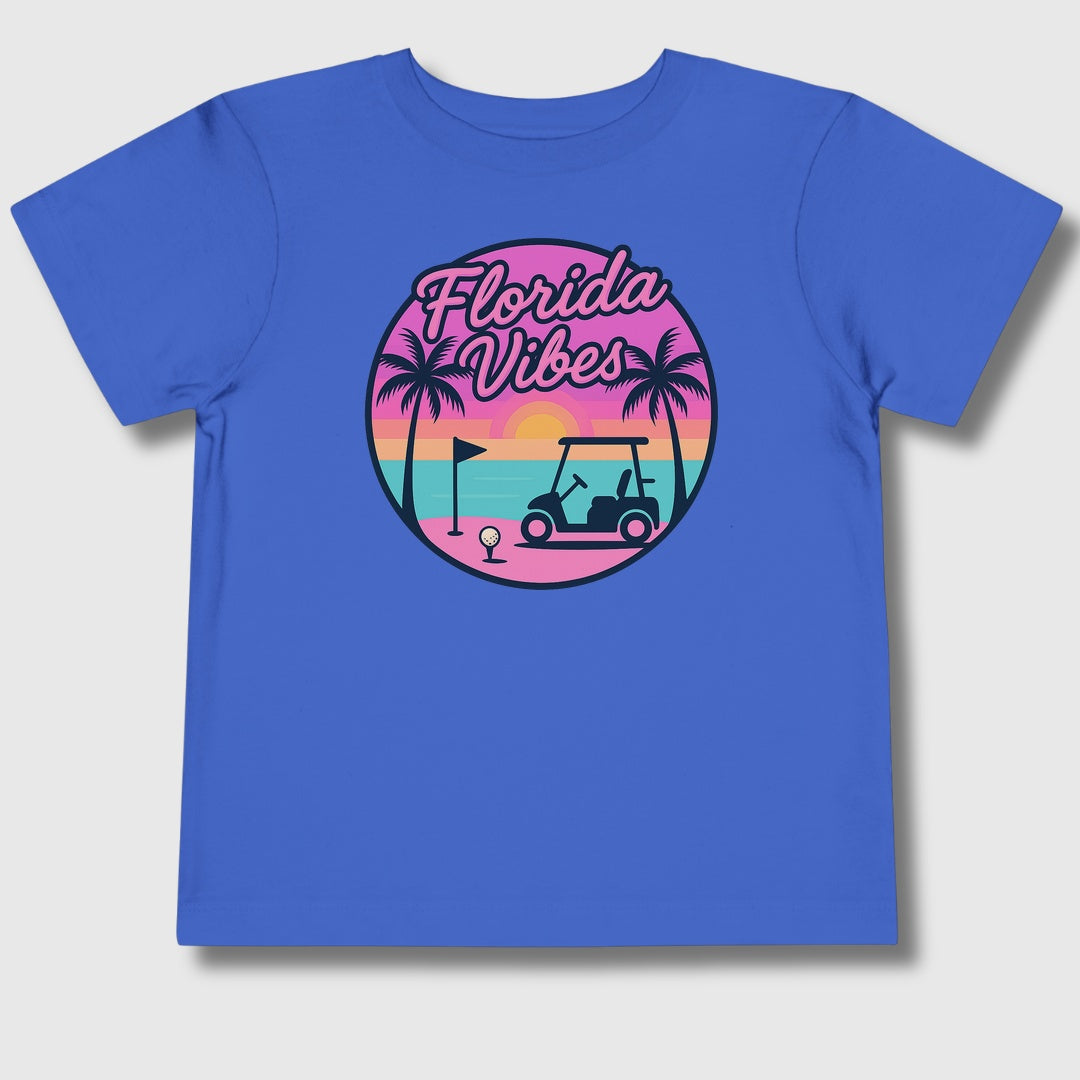 Golf Vibes - Florida Sunshine Edition - Toddler Golf T-Shirt in True Royal