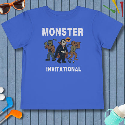 Monster Invitational - Toddler Golf T-Shirt in True Royal
