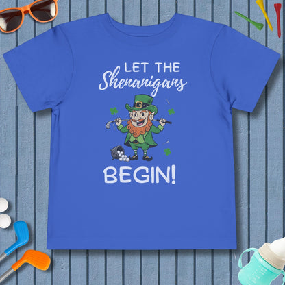 Let The Shenanigans Begin - Toddler Golf T-Shirt in True Royal
