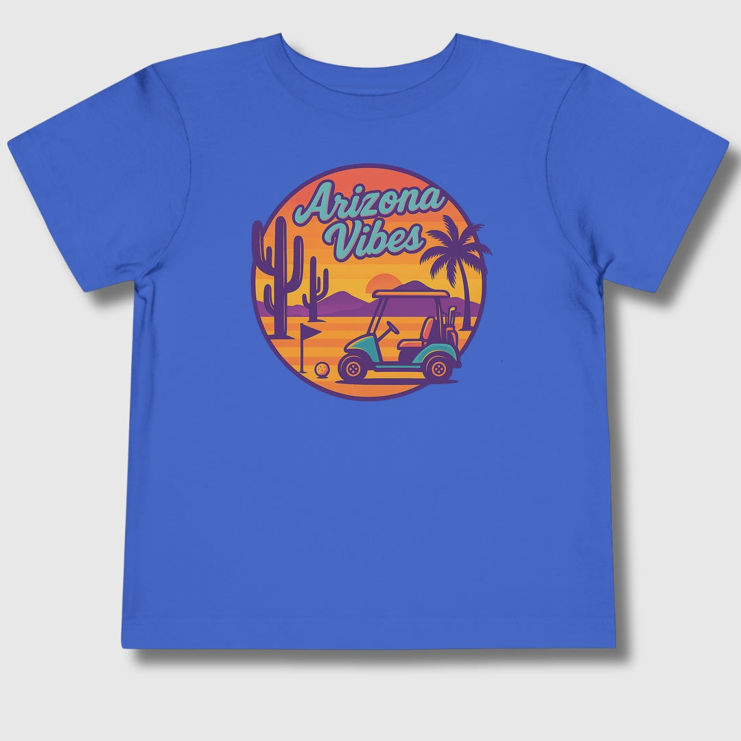 Golf Vibes - Arizona - Desert Edition Golf Destination - Toddler Golf T-Shirt in True Royal