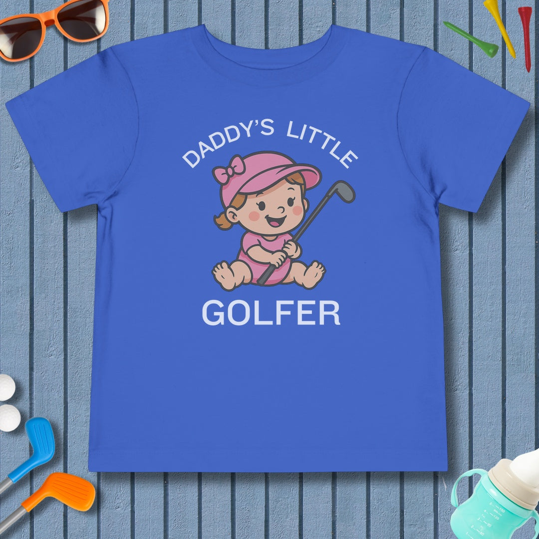 Daddy's Little Golfer - Toddler Golf T-Shirt in True Royal