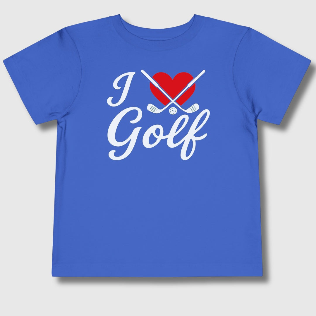 I Love Golf - Toddler Golf T-Shirt in True Royal