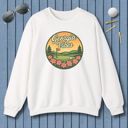 Golf Vibes - Georgia Azalea Edition - Adult Golf Sweatshirt in White