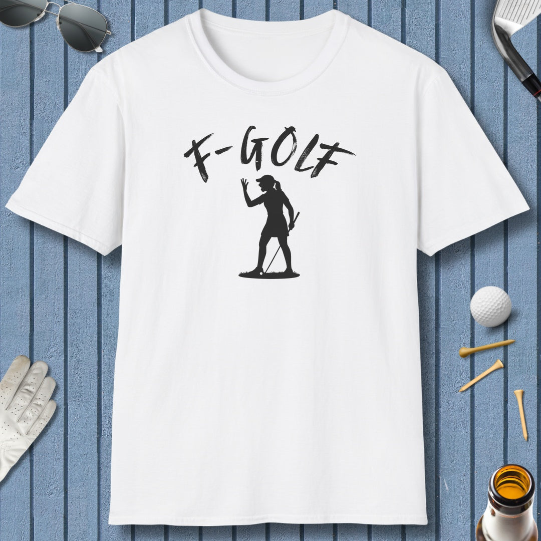 F-Golf (Female) - Adult Golf T-Shirt in White