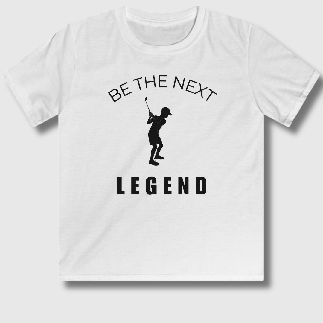 BE THE NEXT LEGEND (Boys) - Youth Golf T-Shirt in White
