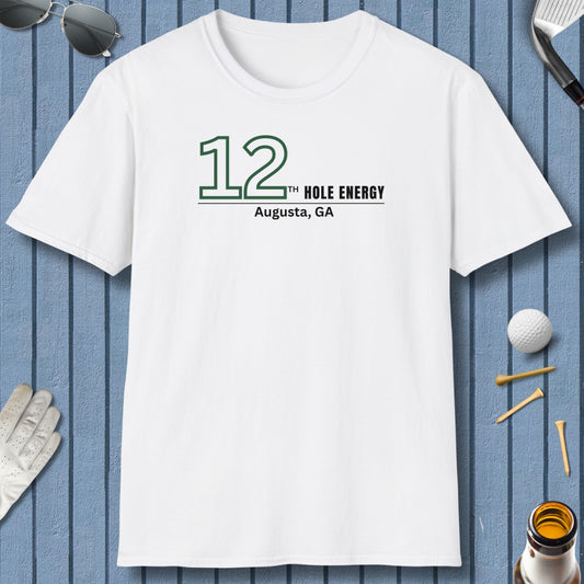 12th Hole Energy - Adult Golf T-Shirt in White