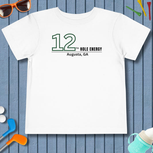 12th Hole Energy - Toddler Golf T-Shirt in White