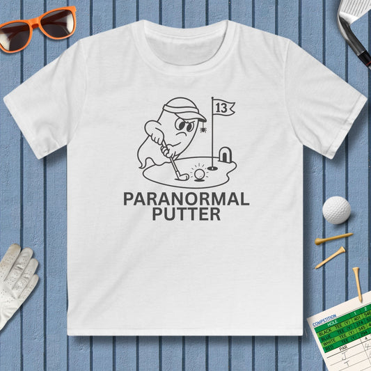 Paranormal Putter - Youth Golf T-Shirt in White