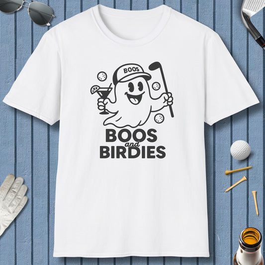 Boos and Birdies - Adult Golf T-Shirt in White