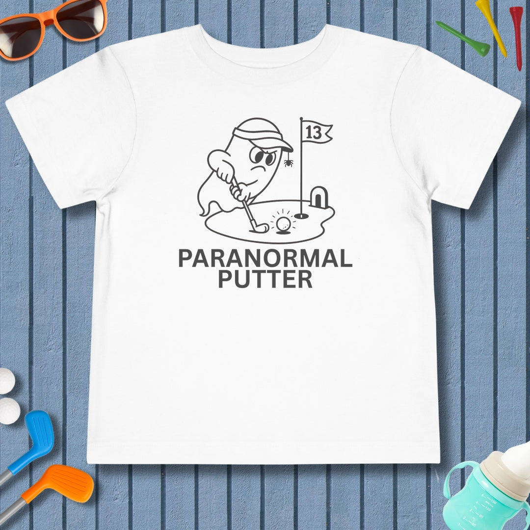 Paranormal Putter - Toddler Golf T-Shirt in White