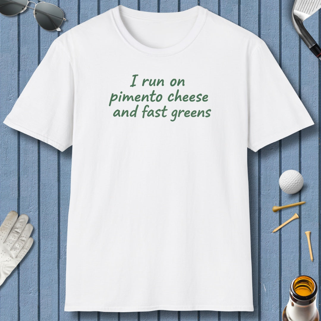 Pimento and Greens - Adult Golf T-Shirt in White