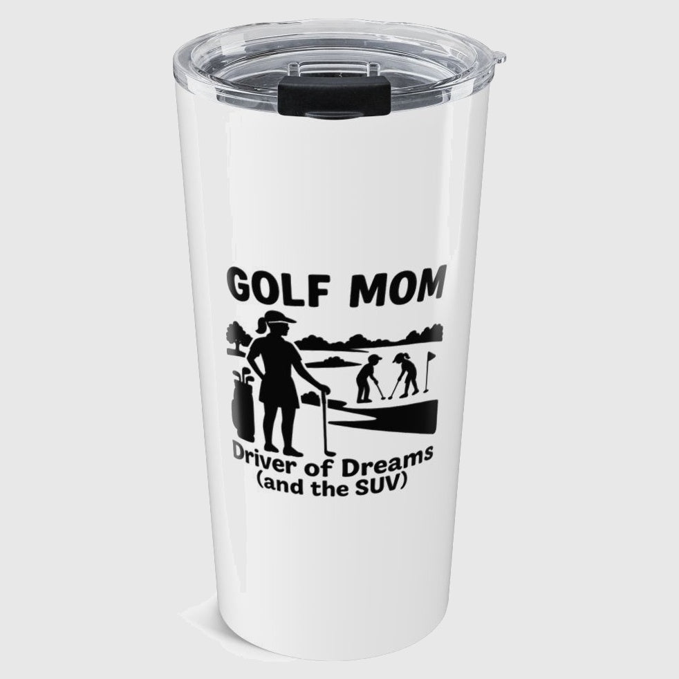 Golf Mom - 20oz Tumbler in White