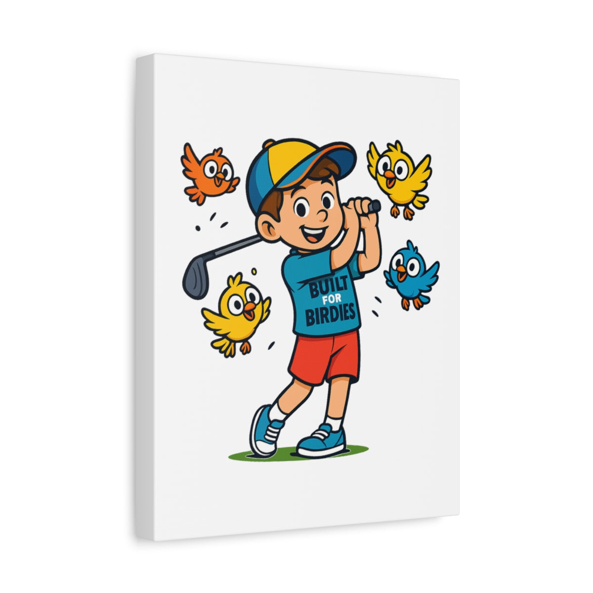 Built for Birdies - Canvas Wall Art - White - 11×14 - front
