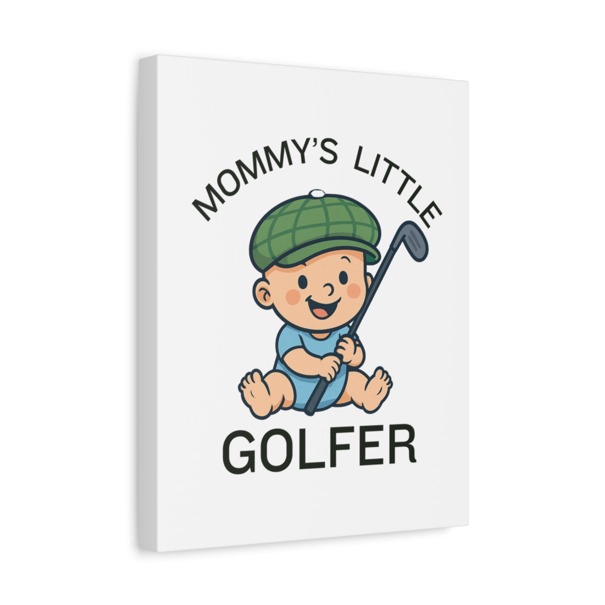 Mommy's Little Golfer - Canvas Wall Art - White - 11×14 - front