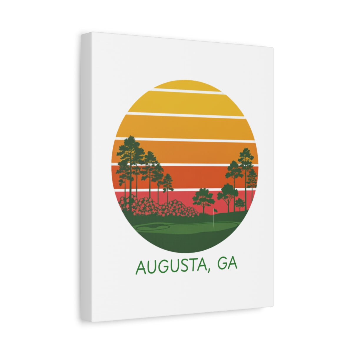 Retro Sunset - Augusta - Canvas Wall Art - White - 11×14 - front