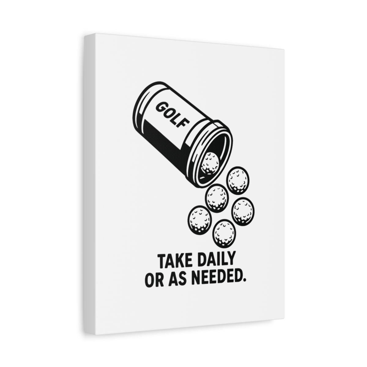 Golf Prescription - Canvas Wall Art - White - 11×14 - front