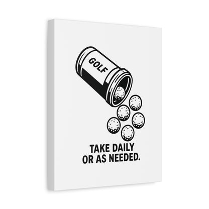 Golf Prescription - Canvas Wall Art - White - 11×14 - front